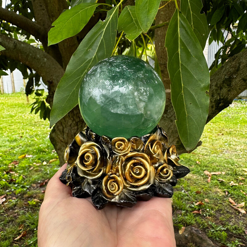 Gold Rose Sphere Stand