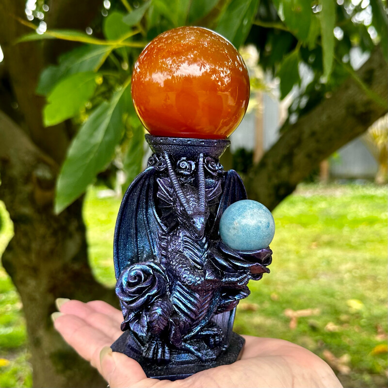 Purple/Blue Dragon Sphere Stand