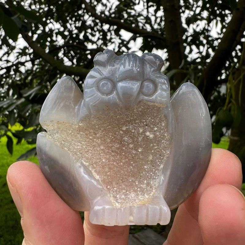 Druzy Agate Owl