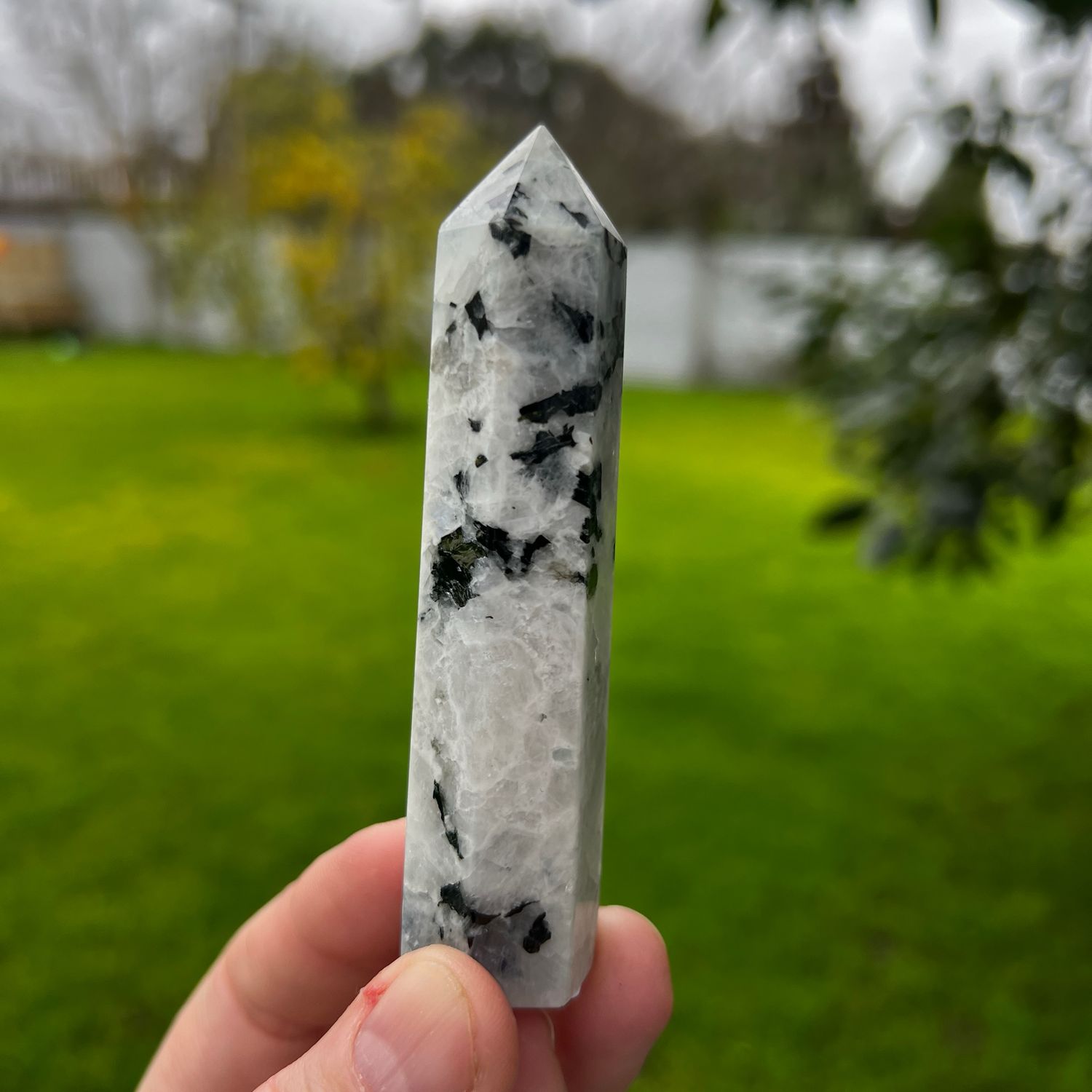 Rainbow Moonstone Point