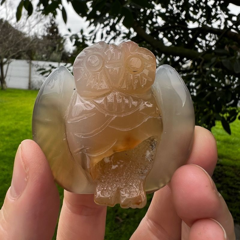 Druzy Agate Owl