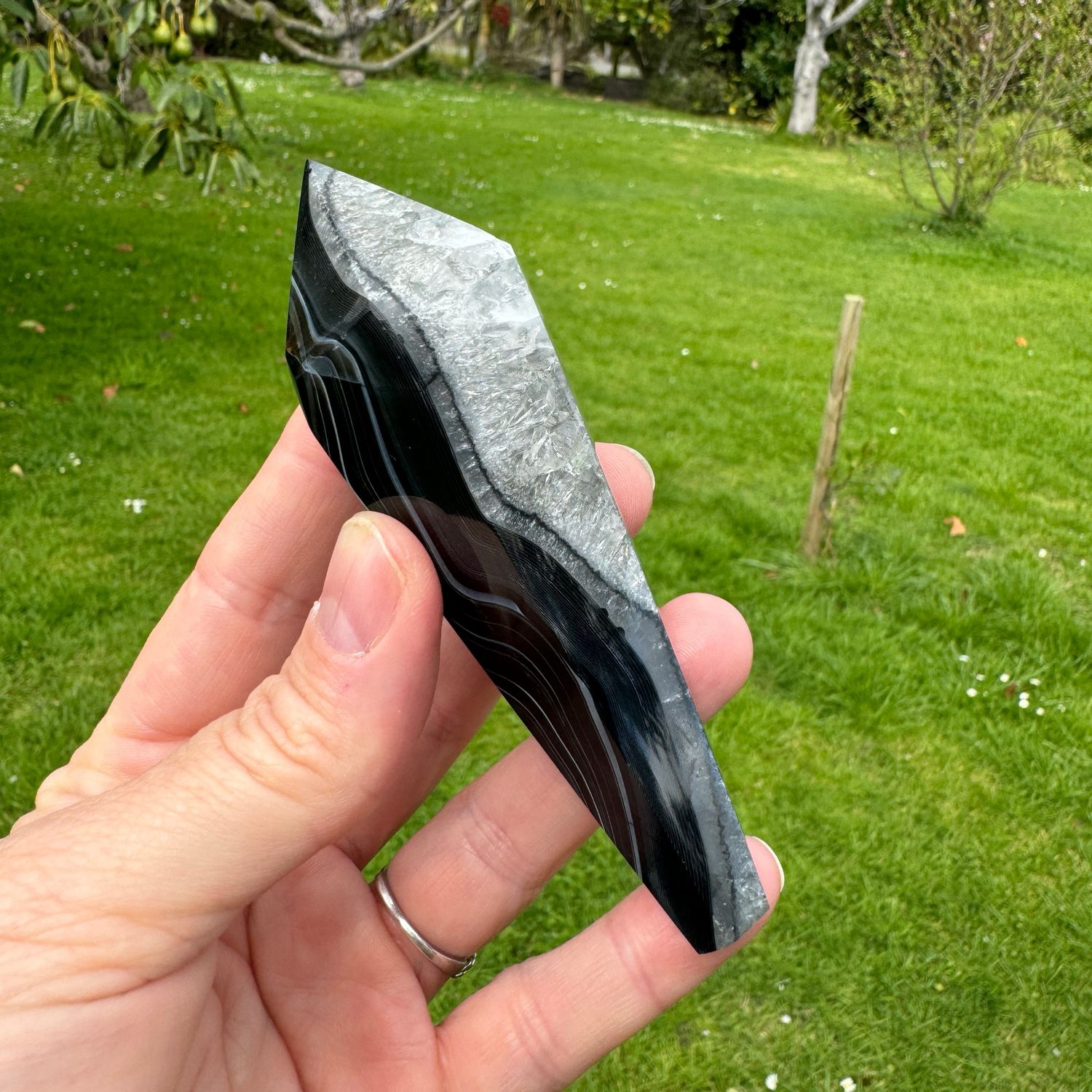 Black Agate Wand
