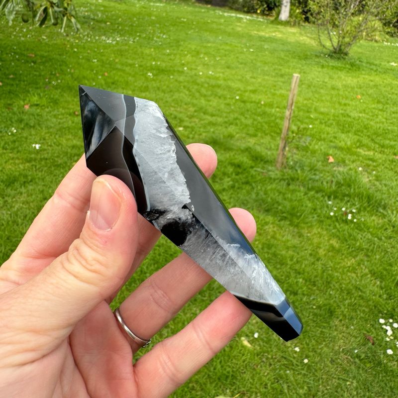 Black Agate Wand