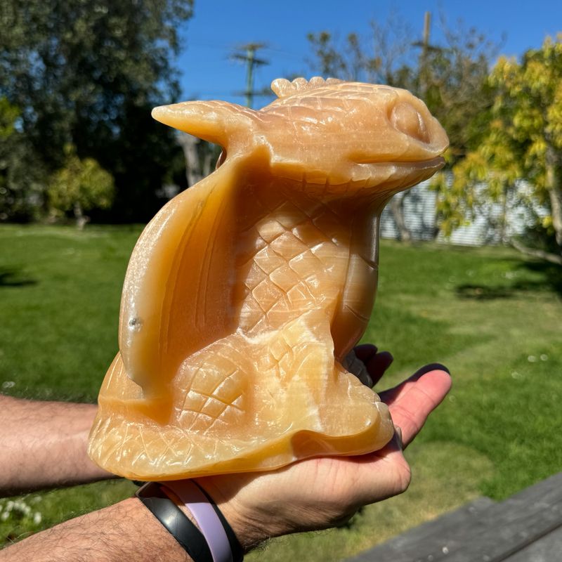 8.64KG Orange Calcite Toothless 🧡