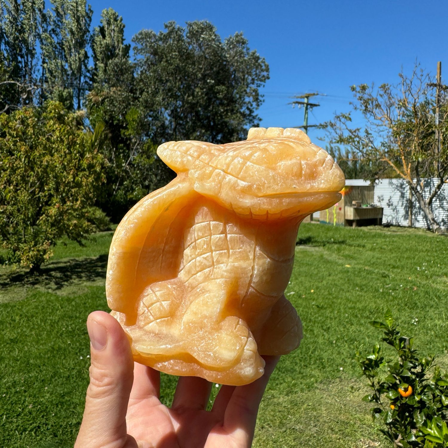 Orange Calcite Toothless 1.6KG
