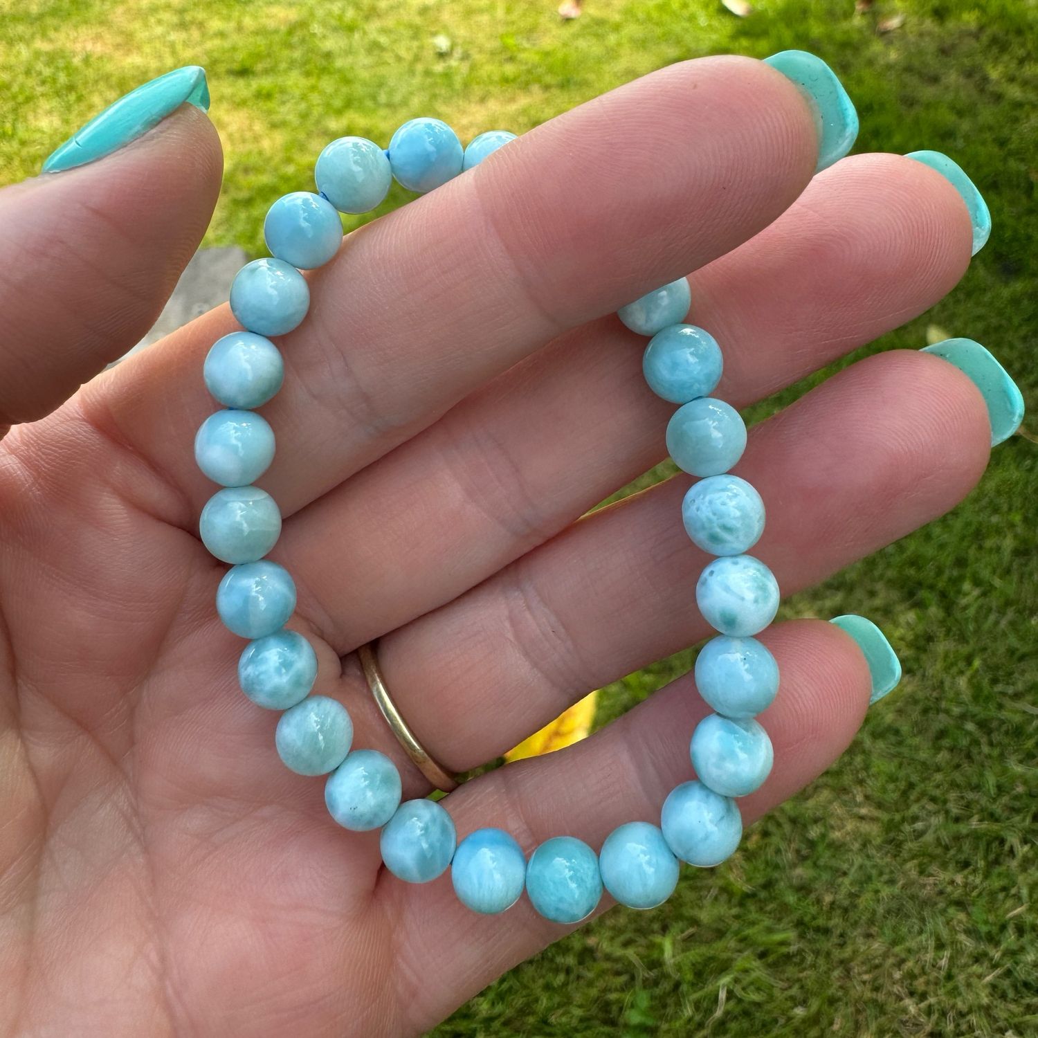 Larimar Bracelet 7mm