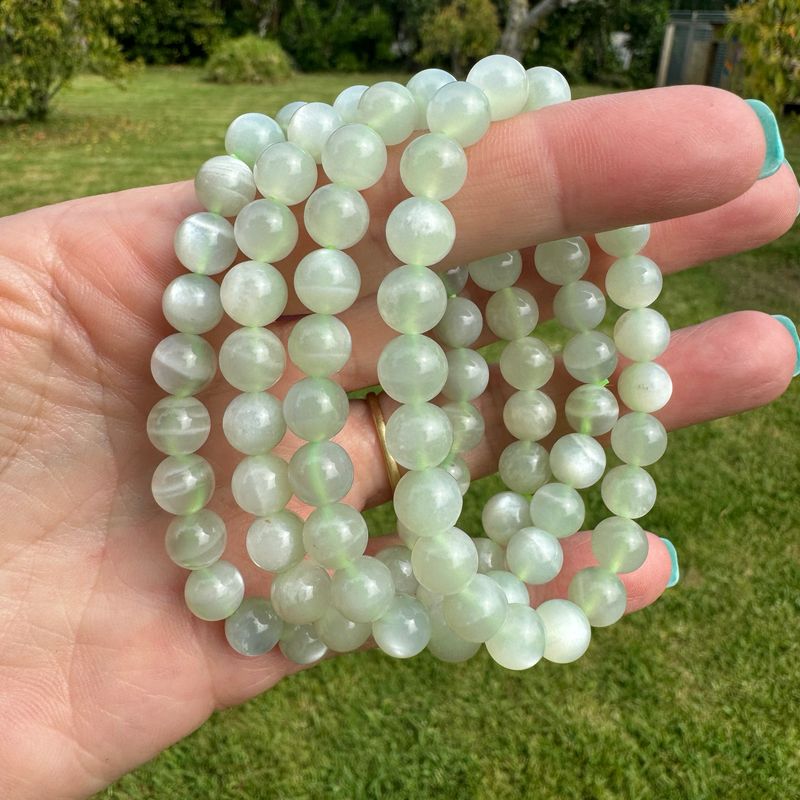 Green Moonstone Bracelet 8mm