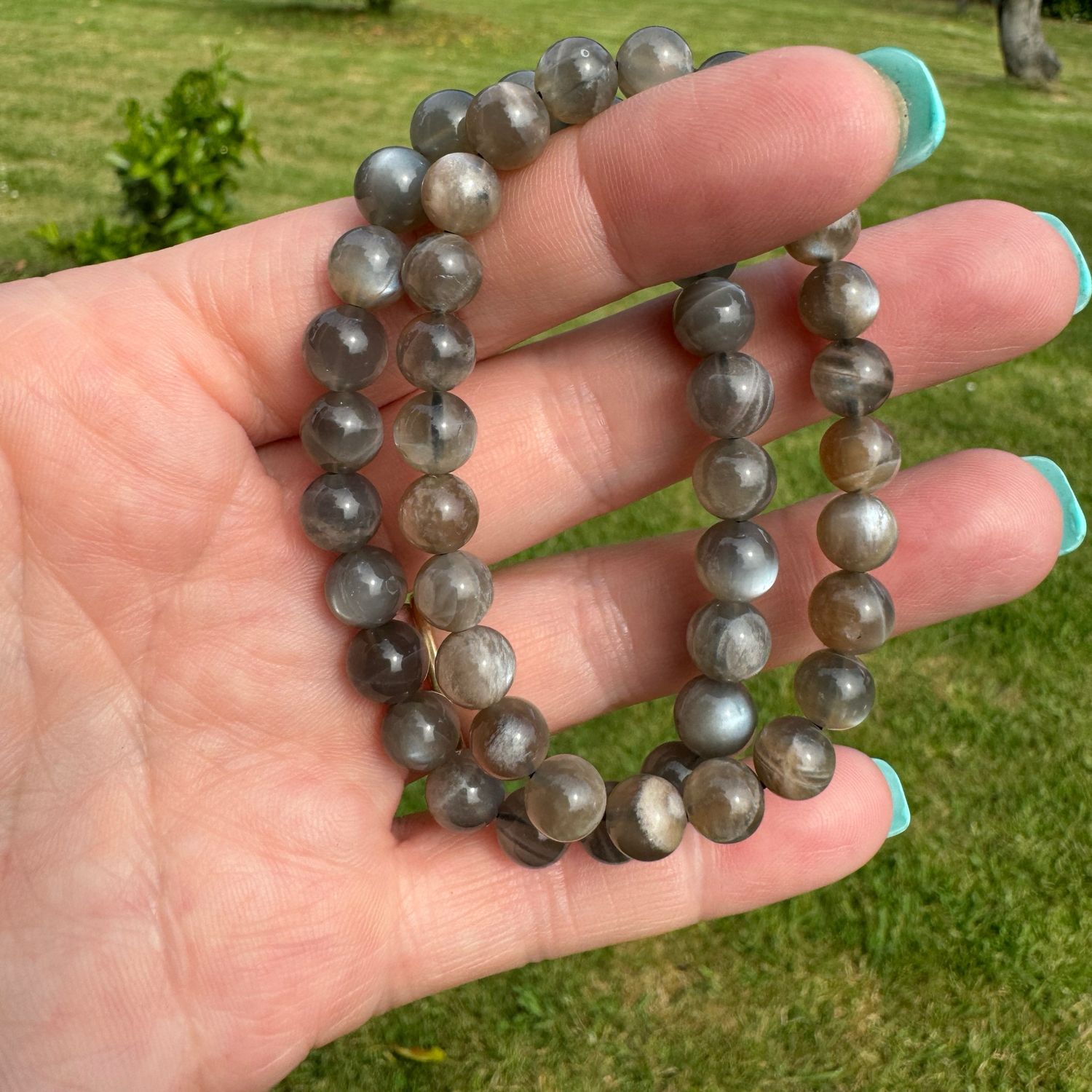Black Moonstone Bracelet 8mm
