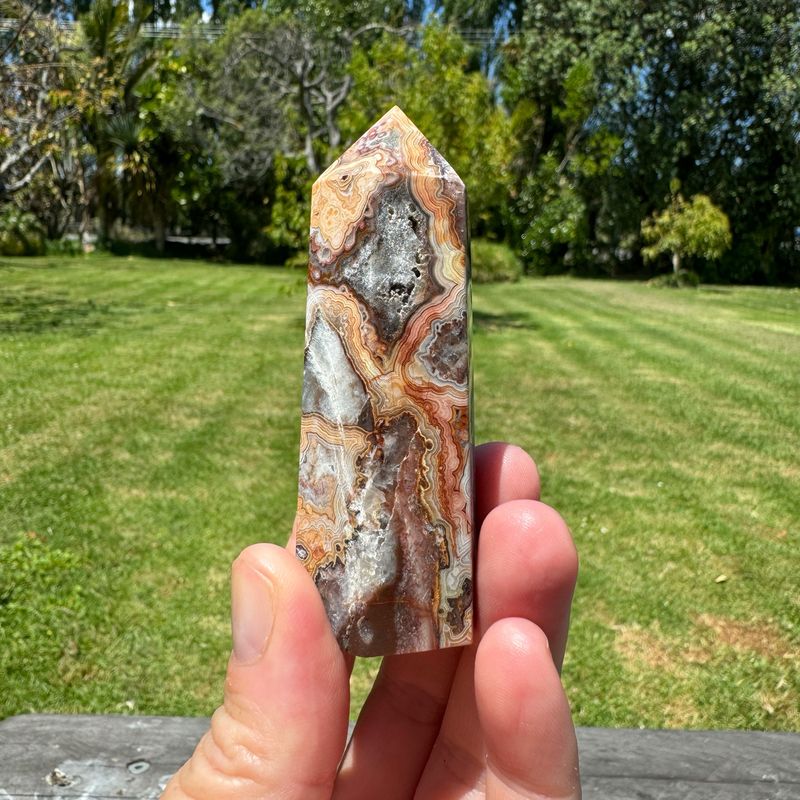Mexican Crazy Lace Agate Point