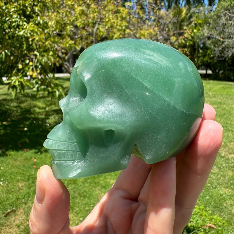 Green Aventurine Skull