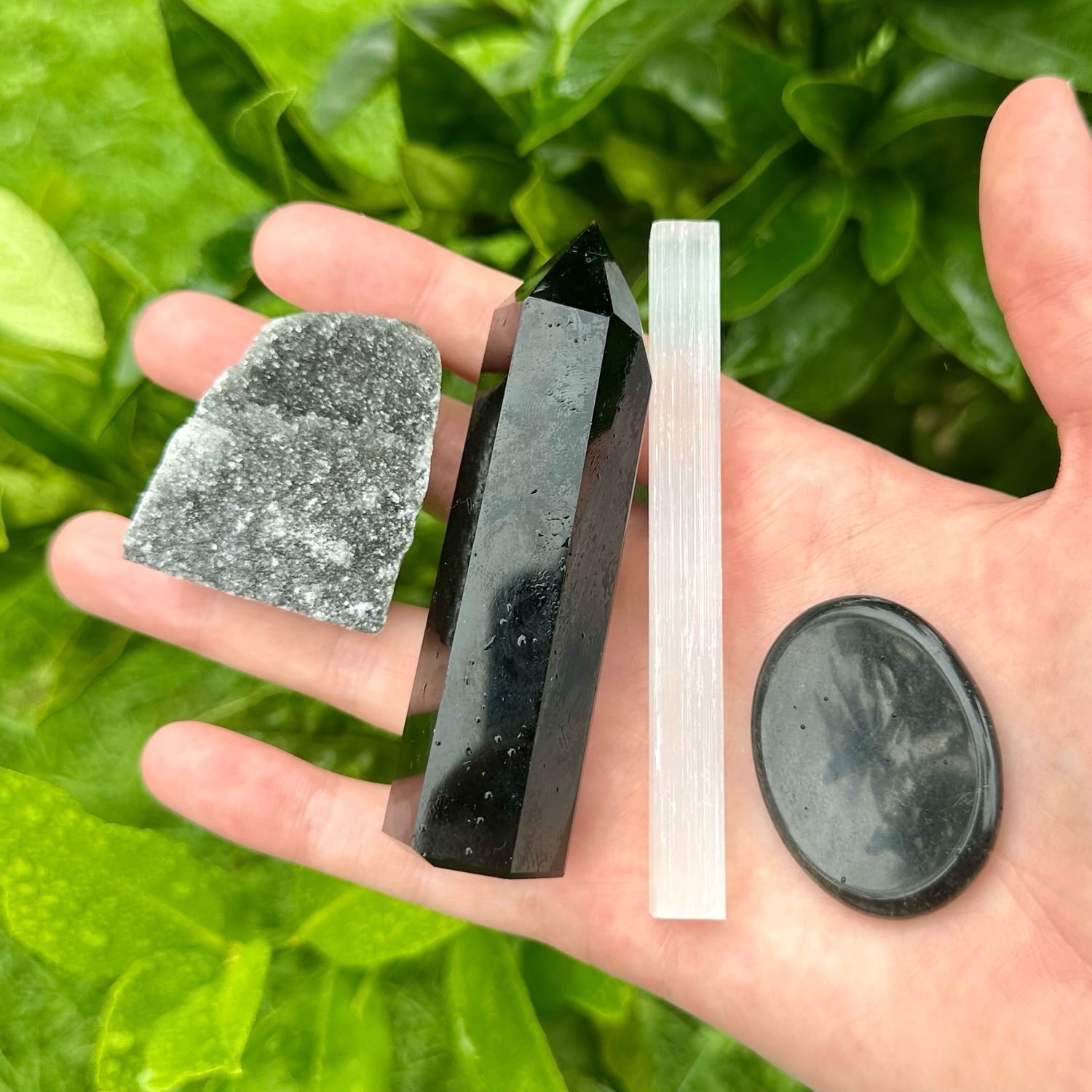 Black Obsidian And Selenite Pack