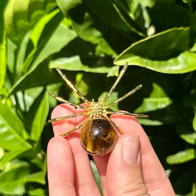 Tigers Eye Gold Spider