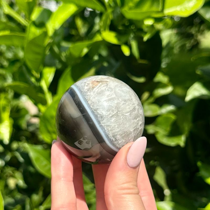 Black Agate Sphere