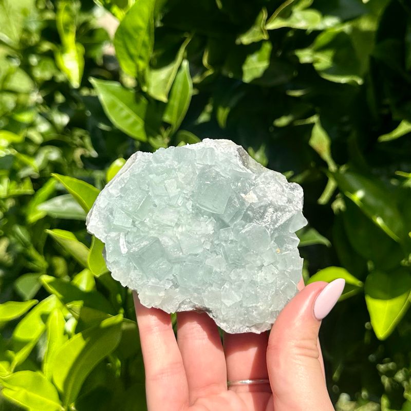 Green Cubic Fluorite Raw Cluster