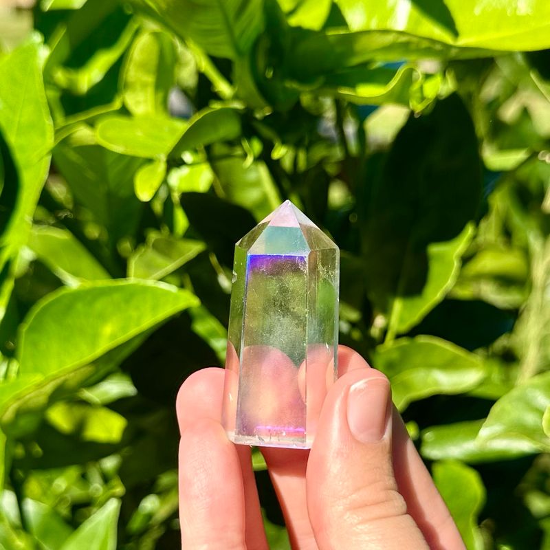 Aura Clear Quartz Point