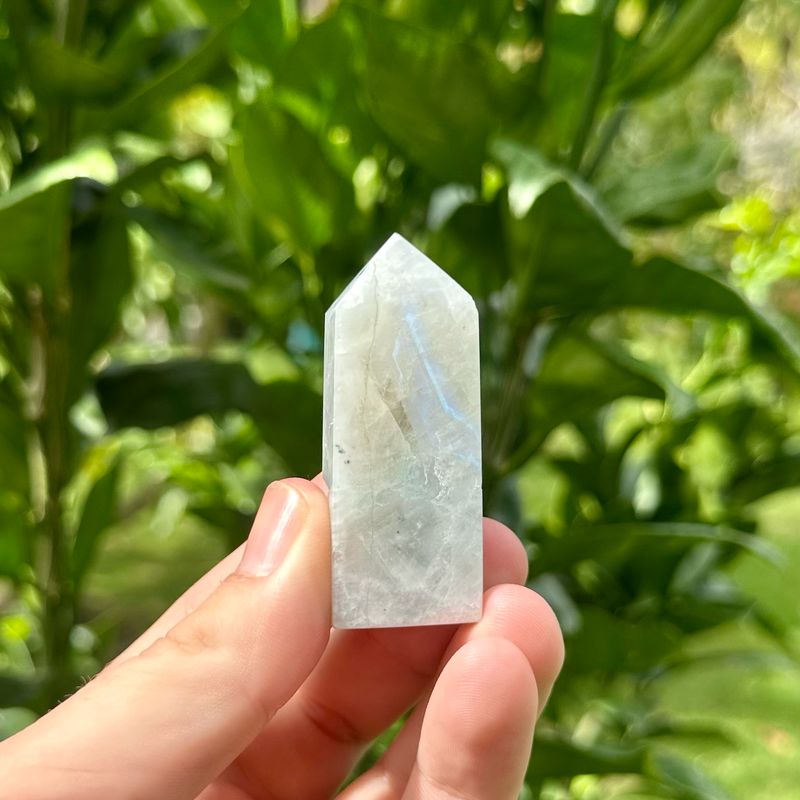 Rainbow Moonstone Point
