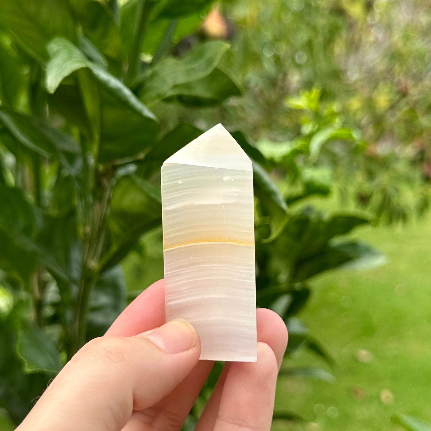 Pink Mangano Calcite Point