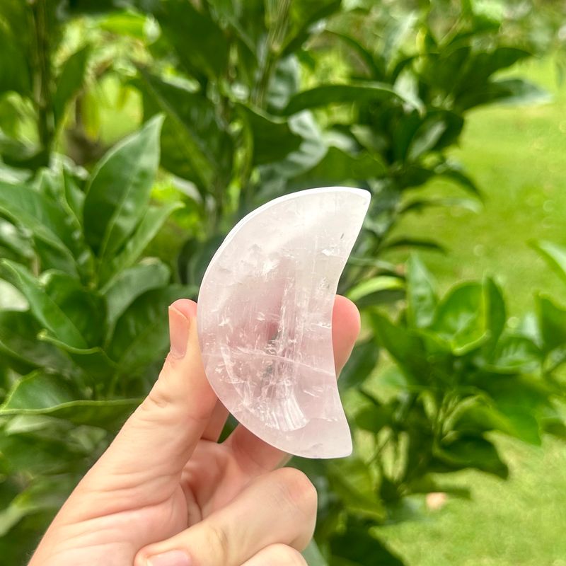 Rose Quartz Moon Bowl