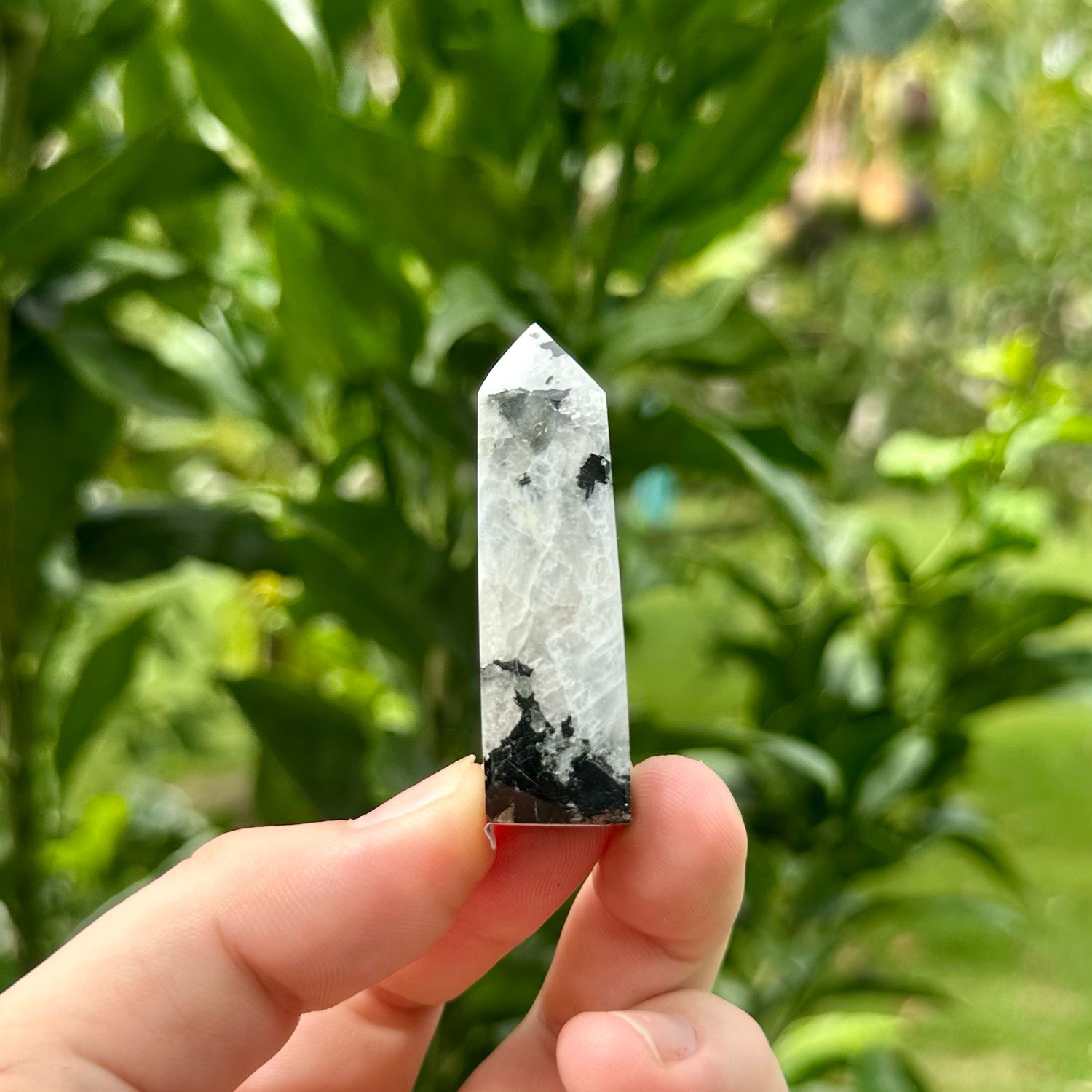 Rainbow Moonstone Point
