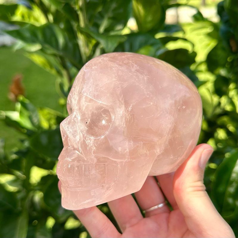 Rose Quartz Skull