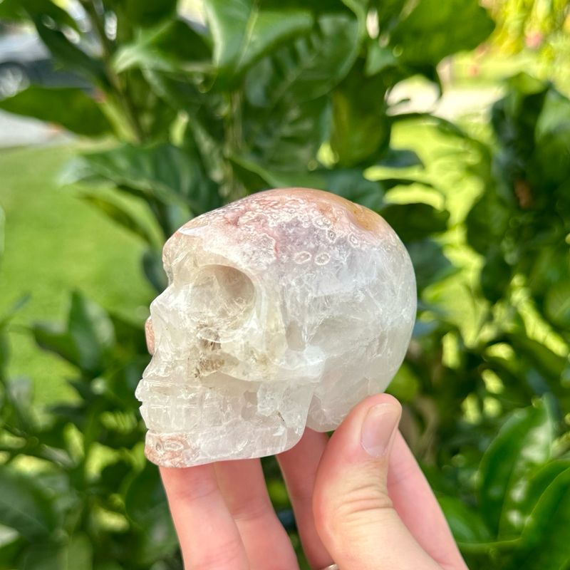 Pink Amethyst Skull