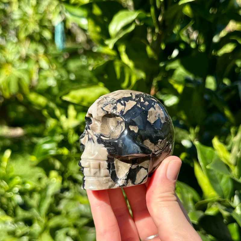 Volcano Agate Skull