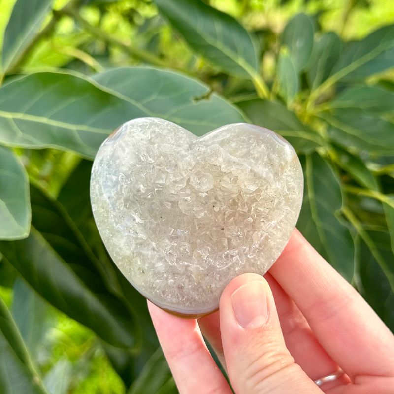 Druzy Agate Heart