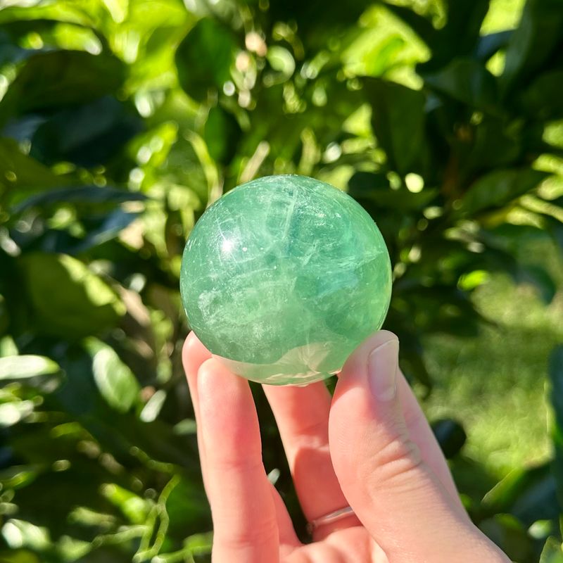 Green Fluorite Sphere
