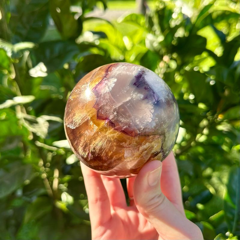 Rainbow Fluorite Sphere
