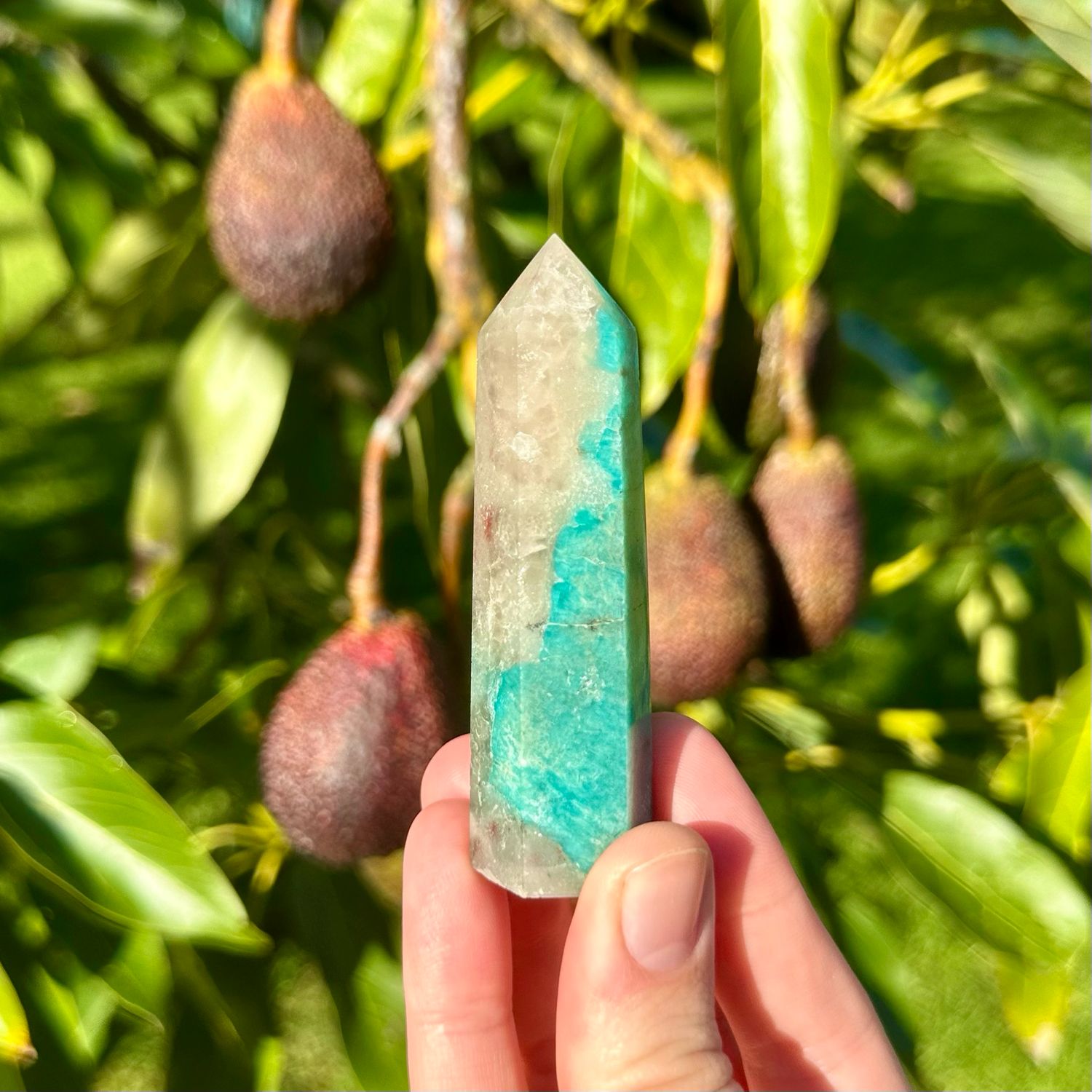 Amazonite And Smoky Quartz Point
