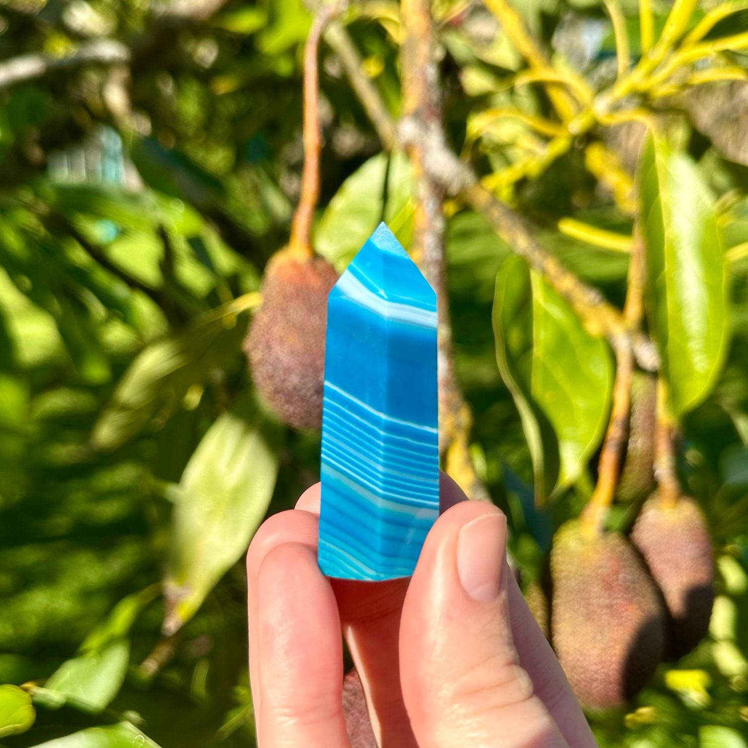 Dyed Blue Agate Point