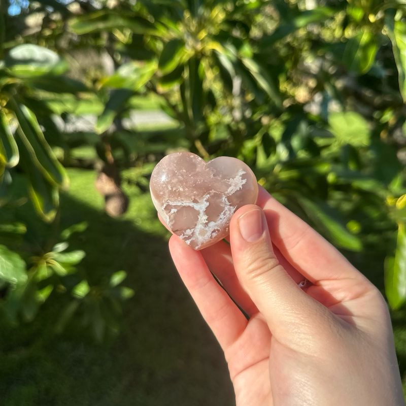 Flower Agate Heart