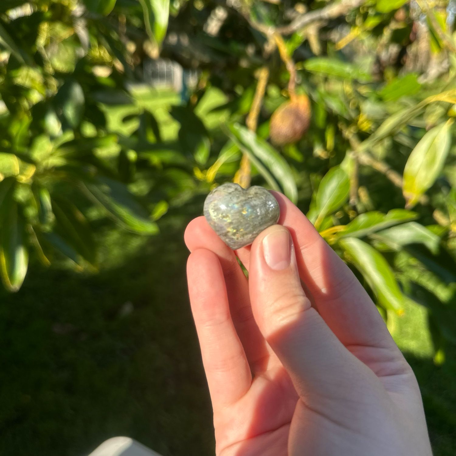 Labradorite Heart