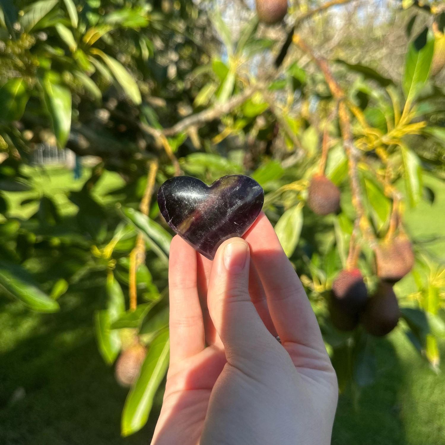 Purple Fluorite Heart