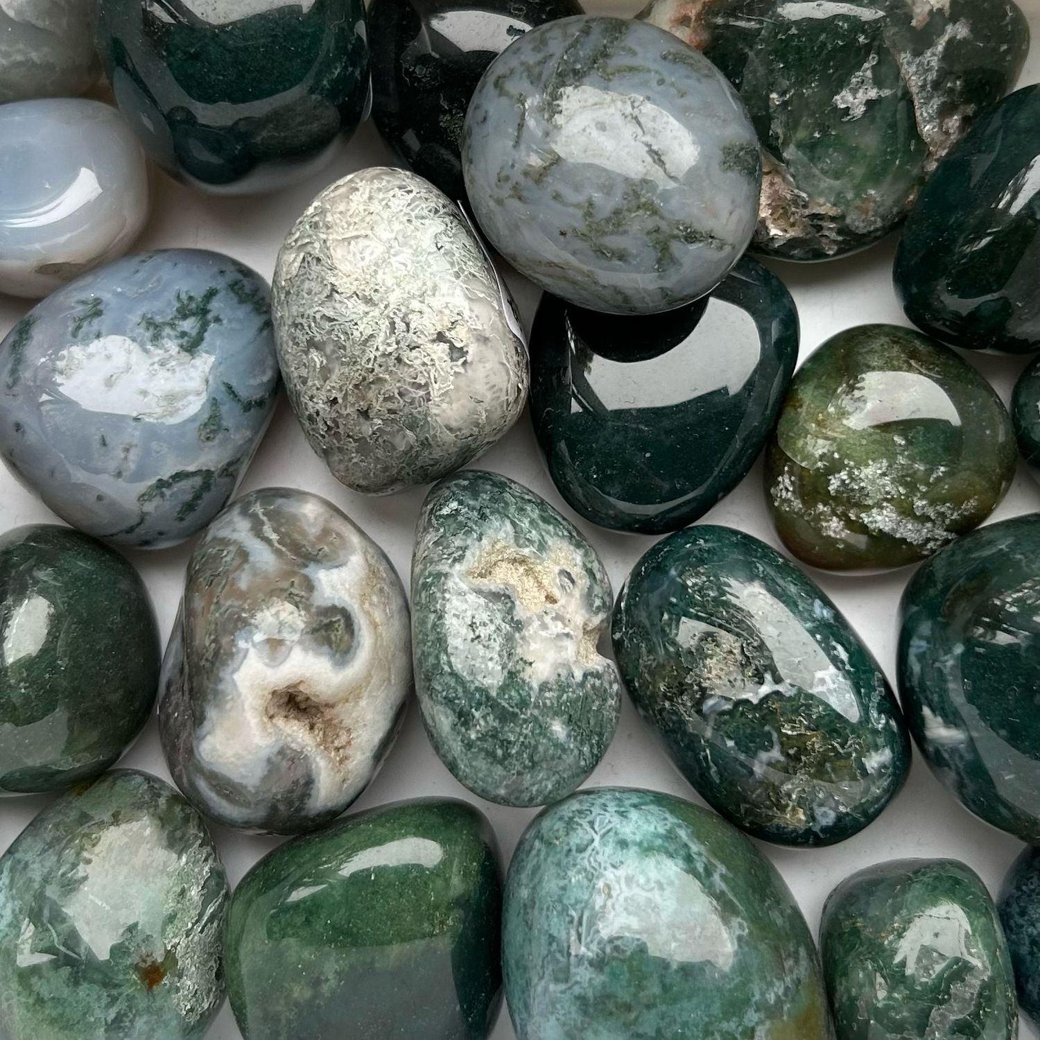 Moss Agate Tumbles
