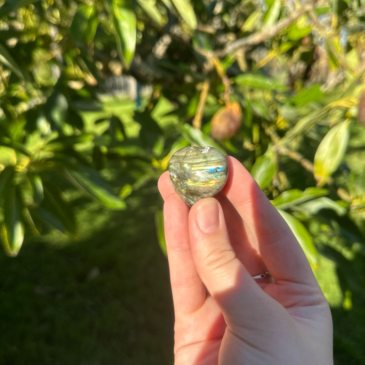 Labradorite Heart