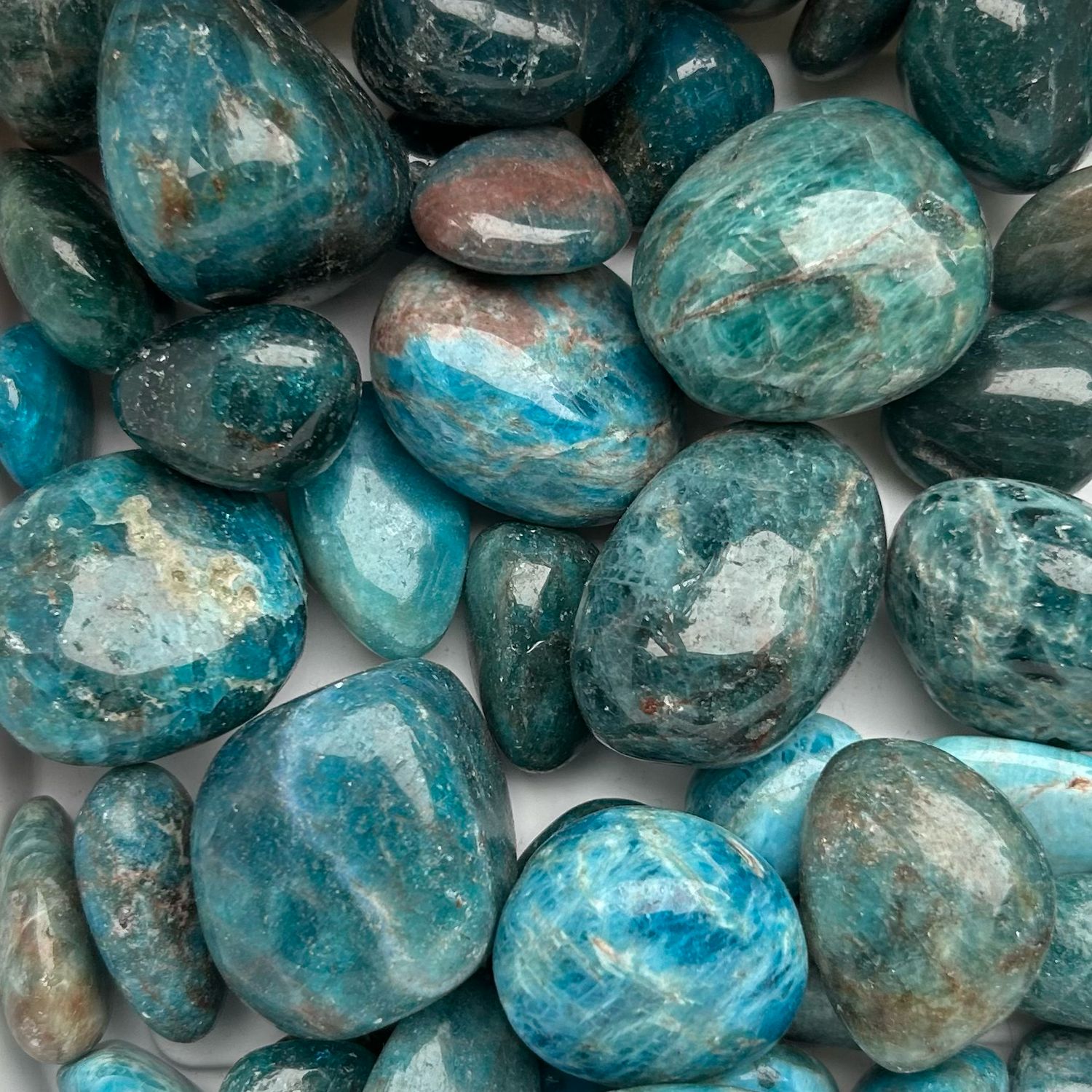 Blue Apatite Tumbles
