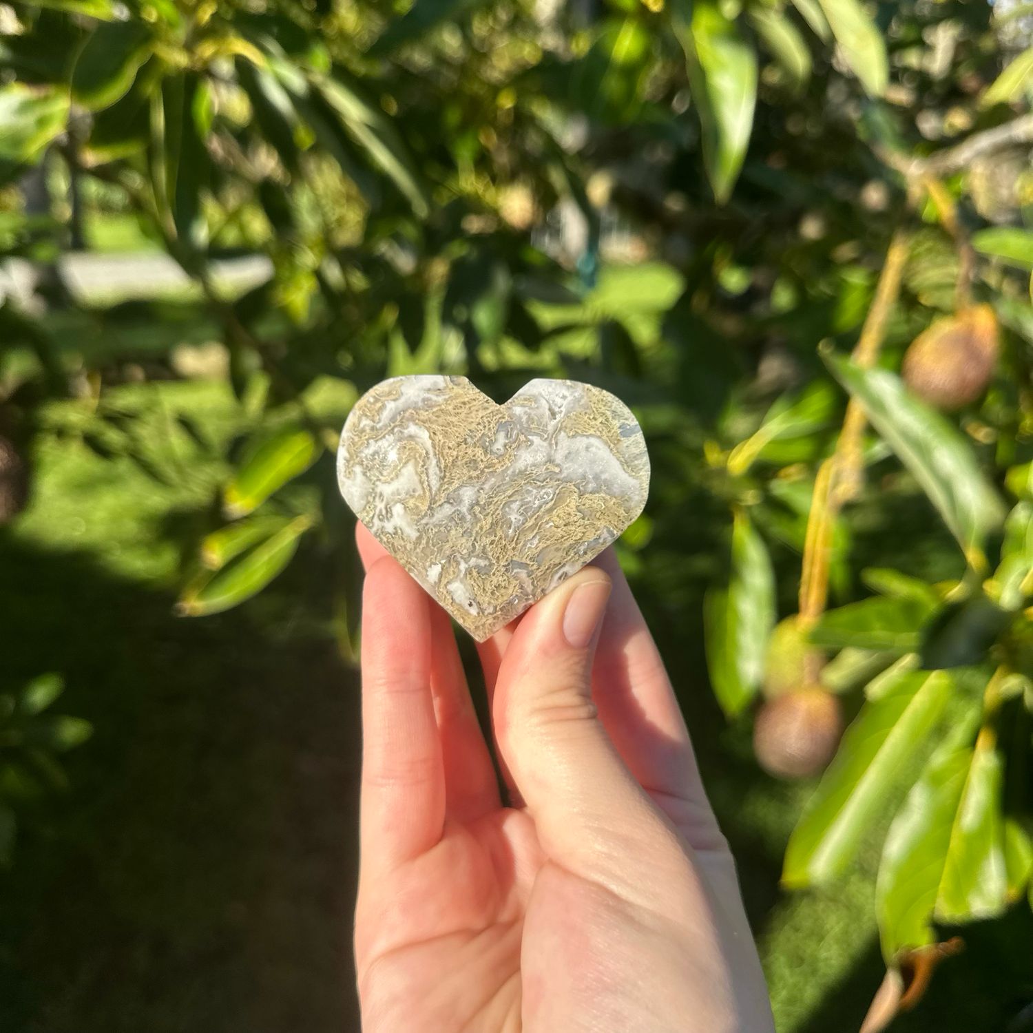 Moss Agate Heart