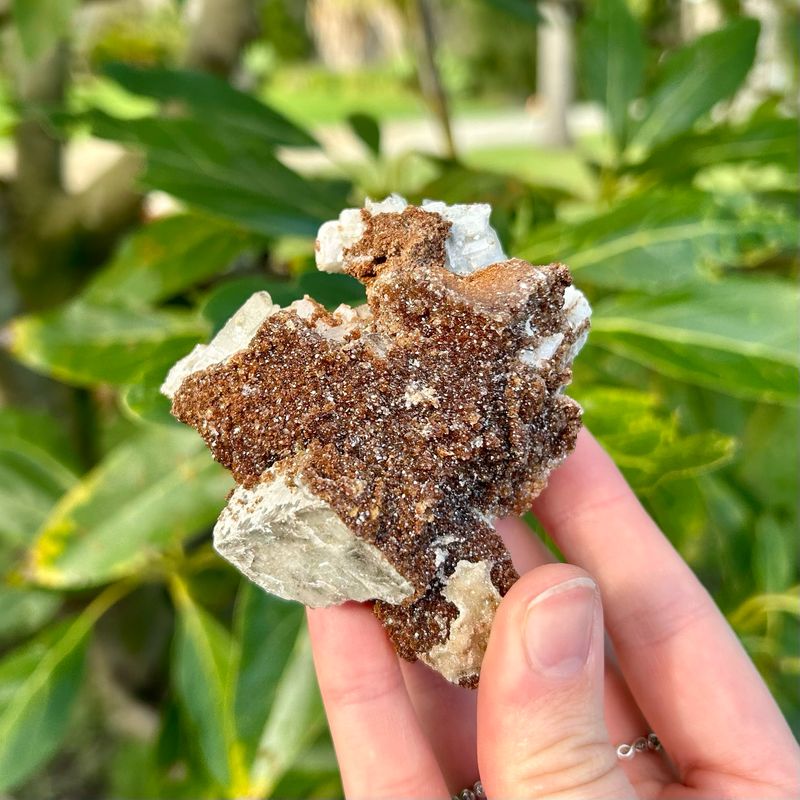 Sugary Red Hematoid Quartz With Calcite