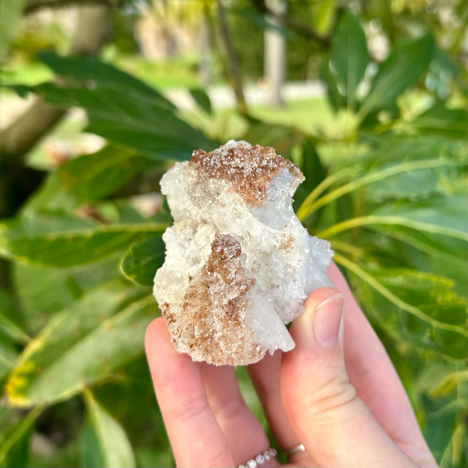 Sugary Red Hematoid Quartz With Calcite