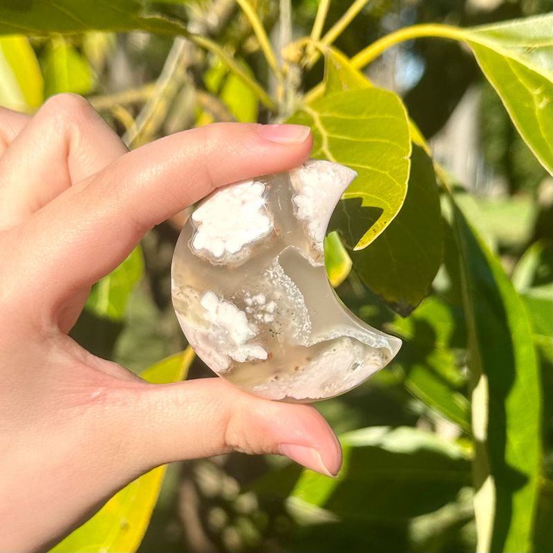 Flower Agate Moon