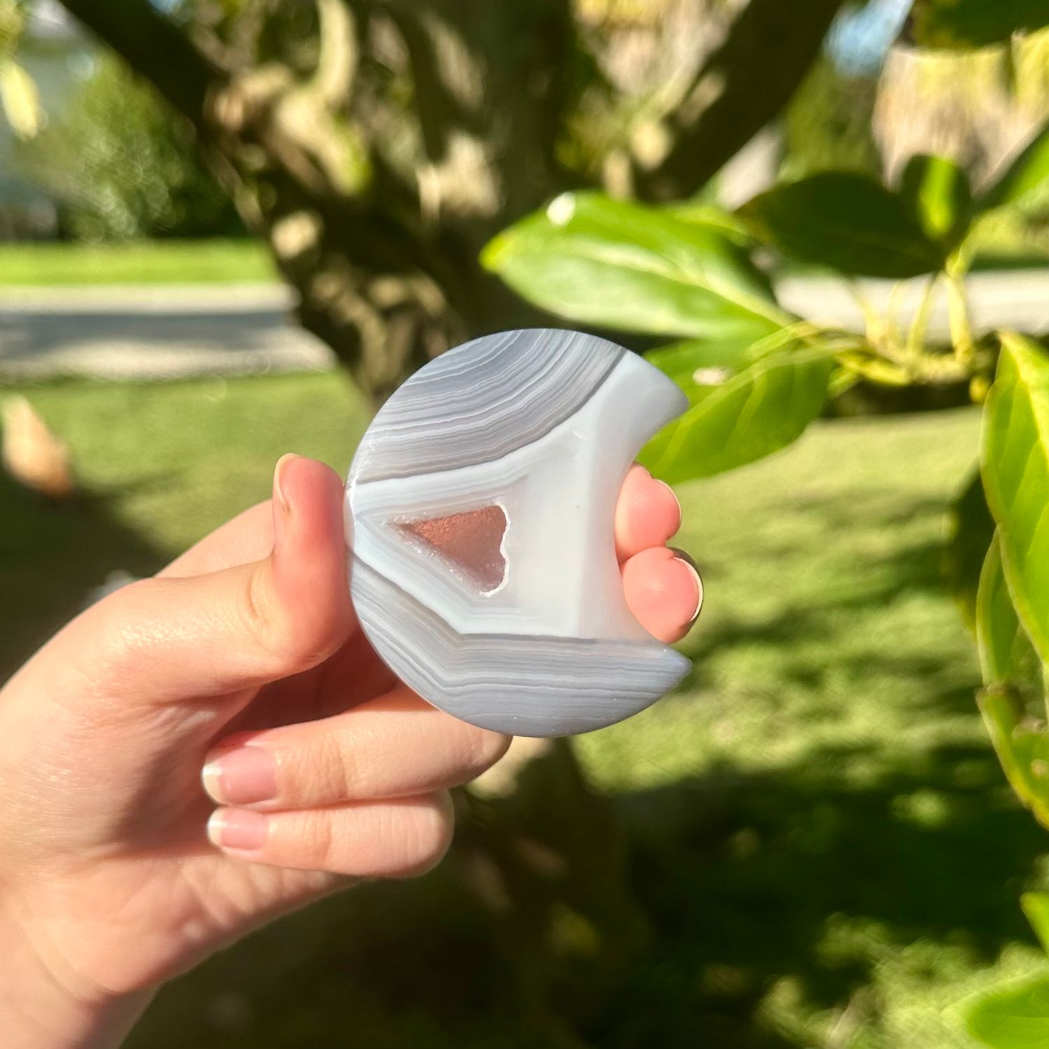 Druzy Agate Moon