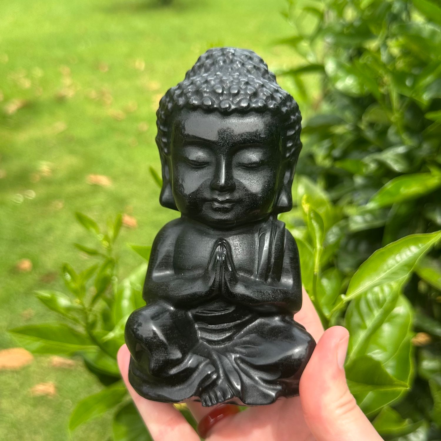 Black Obsidian Buddha