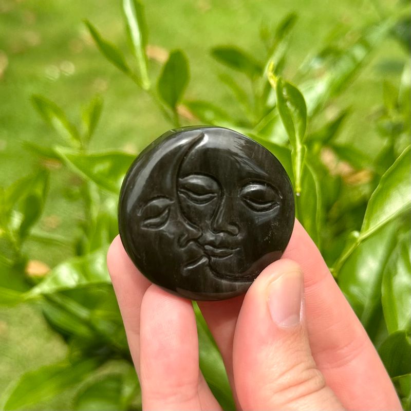 Silver Sheen Obsidian Sun And Moon