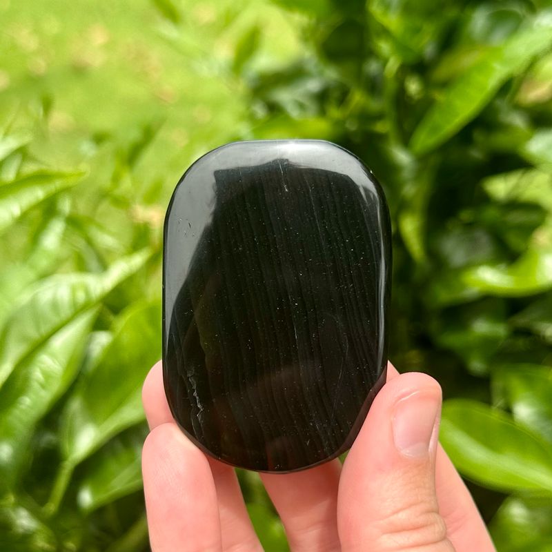 Ice Obsidian Palm Stone