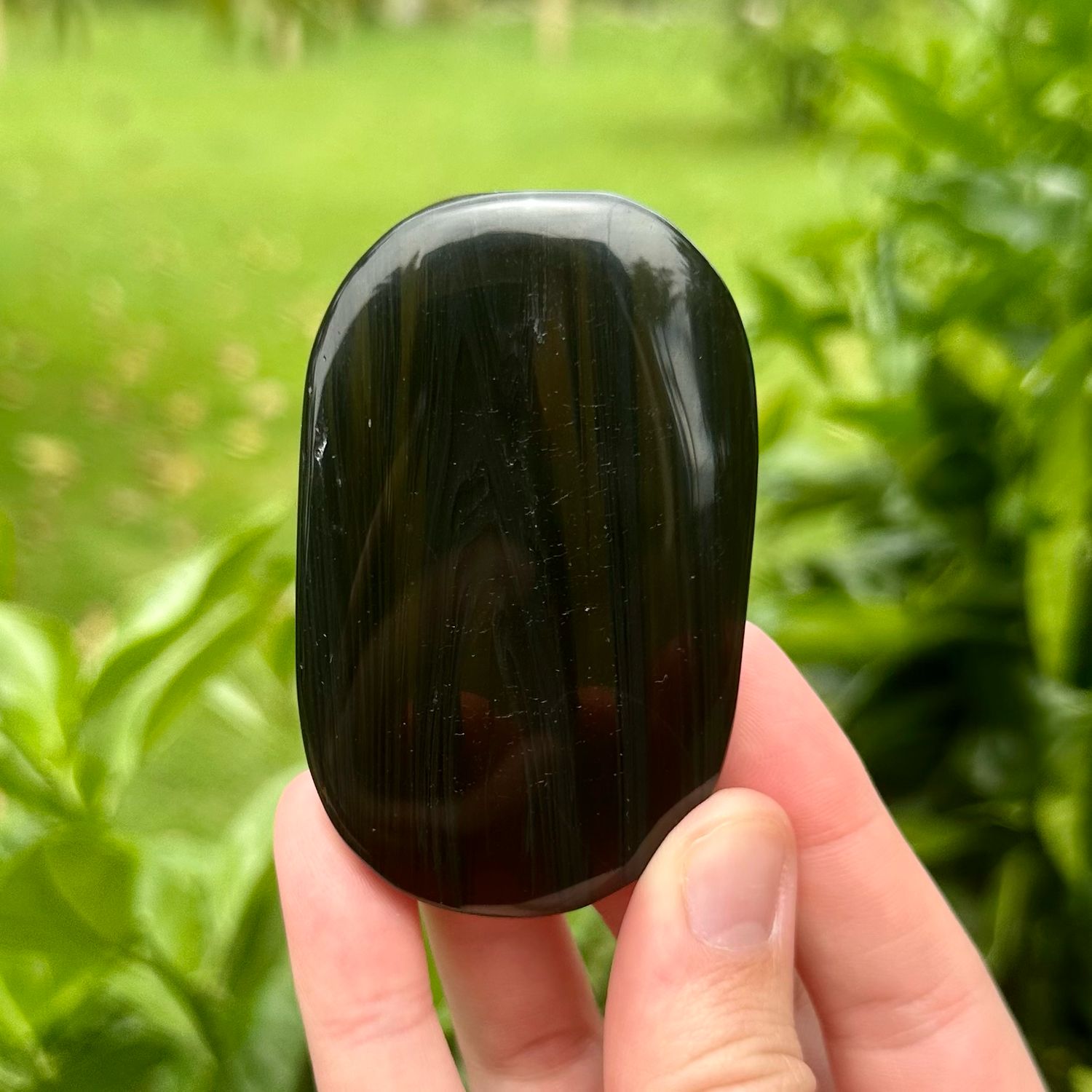 Ice Obsidian Palm Stone
