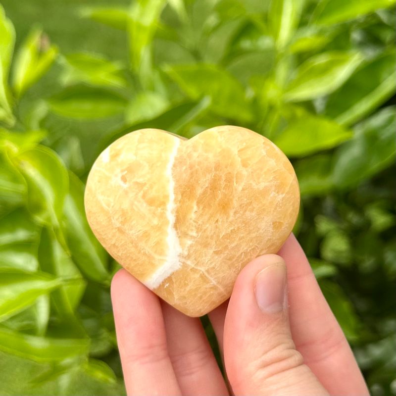 Orange Calcite Heart
