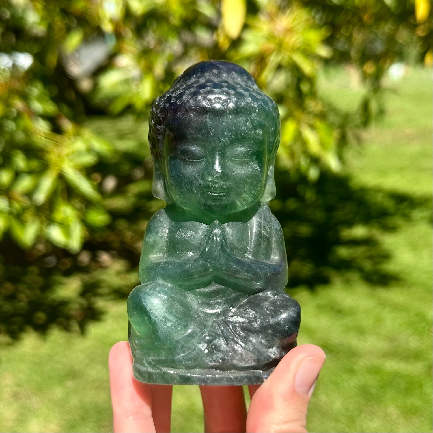 Green Fluorite Buddha