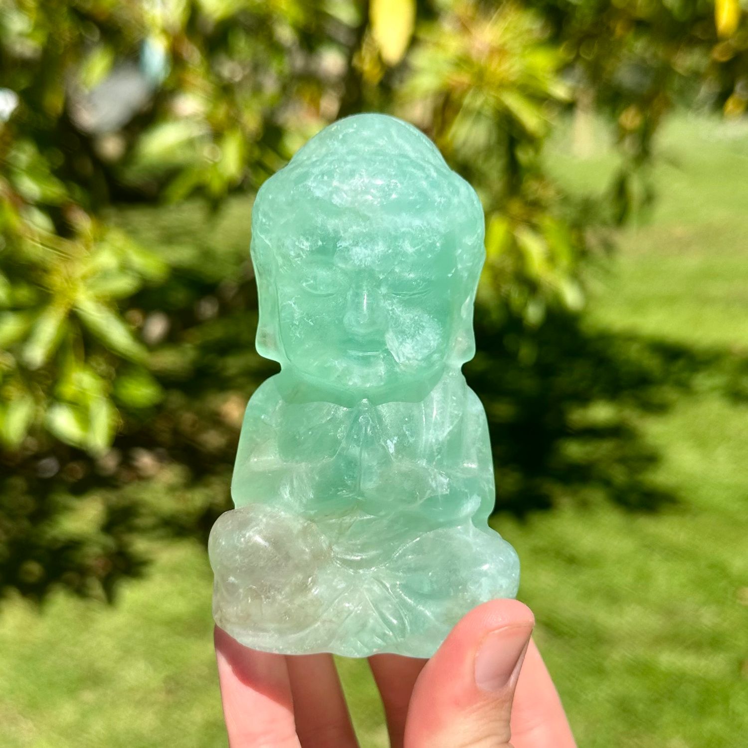Green Fluorite Buddha