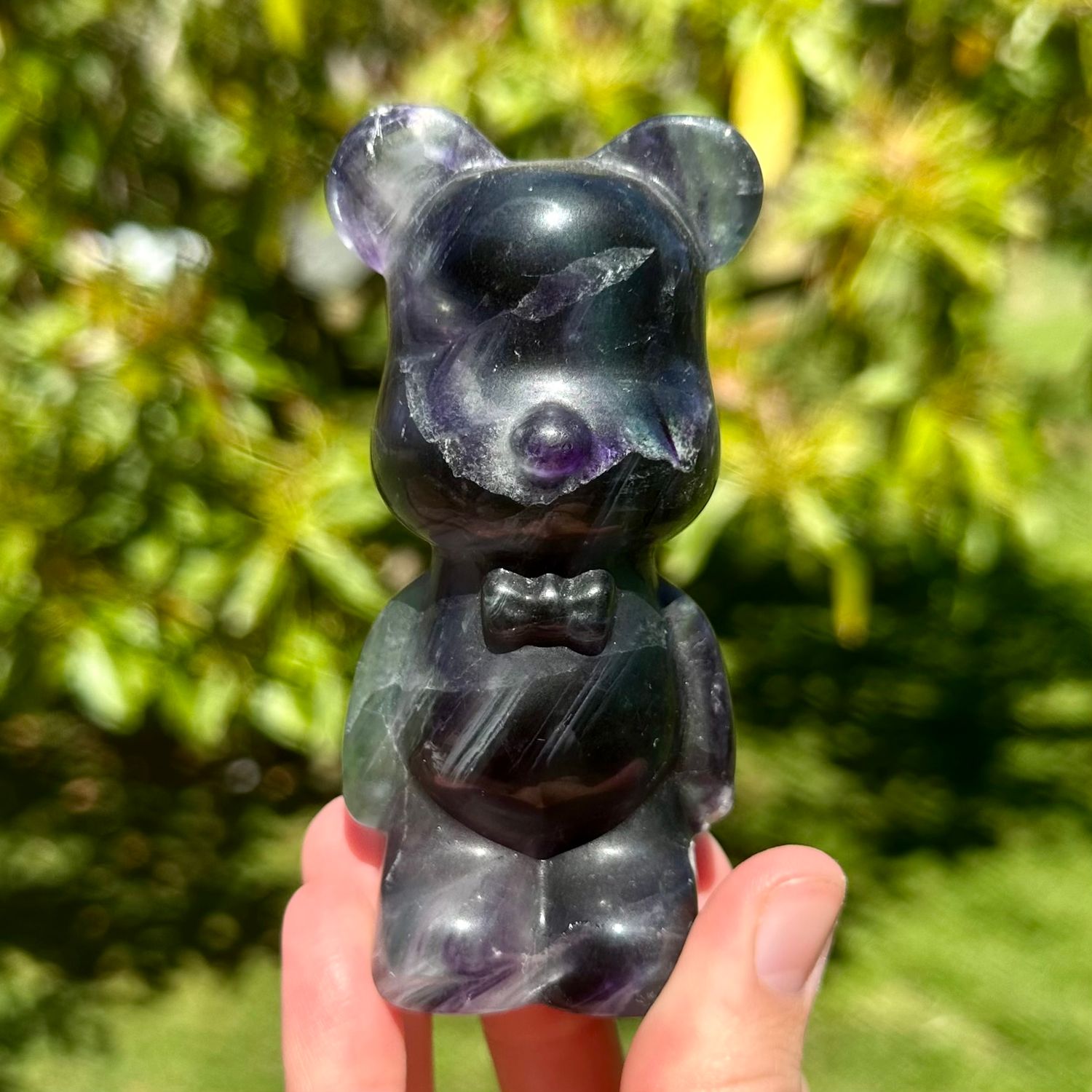 Rainbow Fluorite Brick Bear